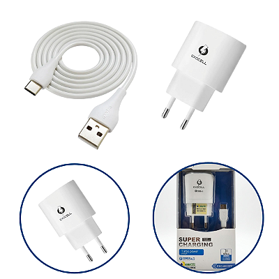 Carregador Celular Turbo Power 4.0 Usb + Usb-c Com Tipo C