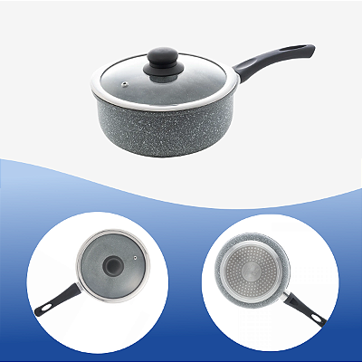 Panela Wolff De Alumínio E Cerâmica Granilite Preta 16cm