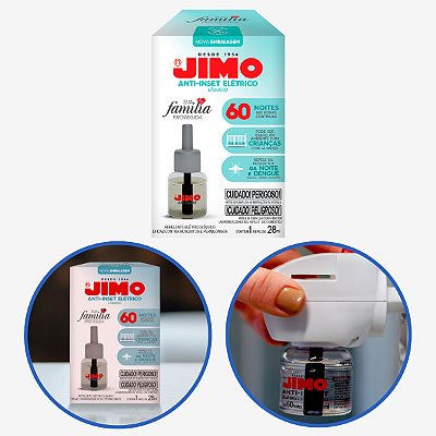 Refil Jimo Anti-inset Elétrico Líquido 60 Noites 28ml