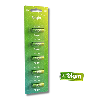 Pilha Alcalina 23a Elgin Bateria Mn21 V23ga A23 5 Unidades