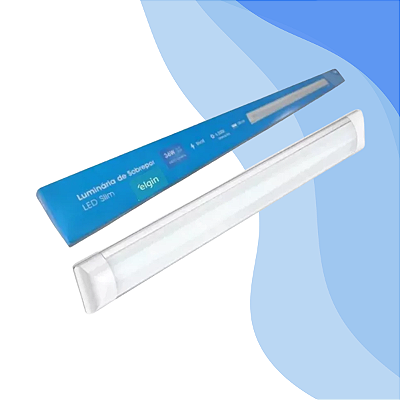 Luminária Slim Elgin 36w 120cm Sobrepor Branco Tubular
