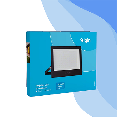 Refletor Elgin 100w Led Branco Frio 6500k Luz Branca