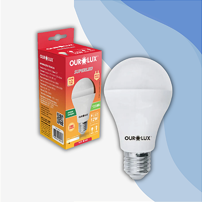 Lâmpada LED 12W 6500K Luz Branca Bivolt Ourolux