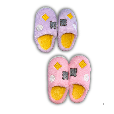 Pantufa Peluciada Infantil Cores Sortidas Tam 28-29