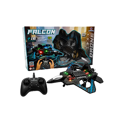 Avião Drone Controle Remoto Ruultz Falcon  Preto