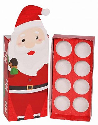 Caixa Natal Para 8 Bombons Papai Noel (23,5 x 8 x 3,5 cm) - 5 Unidades