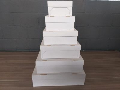 Caixa papelão para bolos tampa e fundo N.2 ( 25 x 20,5 x 12 ) - 25 Unidades