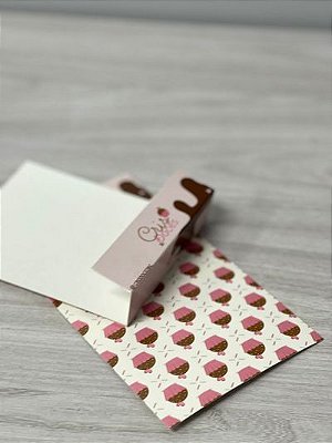 Embalagem Base Papel Cartão (10 x 2,5 x 13 cm) laminado internamente Personalizada