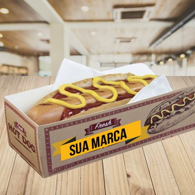 Embalagem Caixa Hot Dog p/ Balcão Personalizada