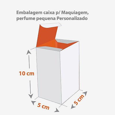 Embalagem caixa p/ Maquiagem, Cosmético (5 x 5 x 10 cm) Personalizada
