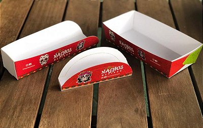 Embalagem Caixa para Tacos (12 x 4 x 7 cm) Personalizada