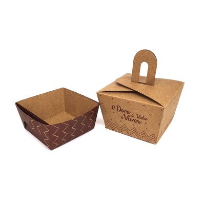 Embalagem Dolce Box Com Forma Forneavel (7 x 7 x 11 cm) - 50 Unidades