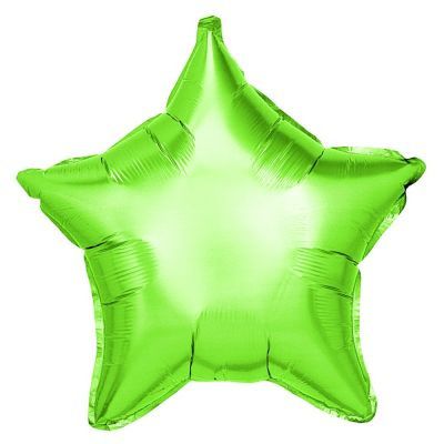 Balão Metalizado Estrela Verde Cítrico 18''/ 45 cm - 1 Unidade