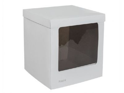 Caixa p/ Bolo Alto ( 23x23x25 cm ) Branco - 1 Unidade