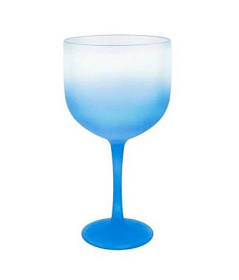 Taça Acrílica Gin 600 Ml Azul Degradê - 1 Unidade