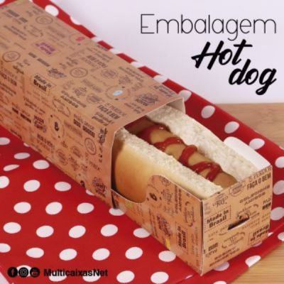 Embalagem Hot dog Frases c/ trava (18 x 6,3 x 7 cm)  - 20 unidades