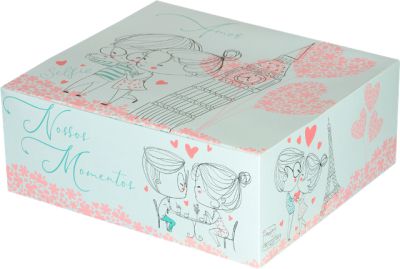 Caixa Cake Box PP '' Amor Perfeito '' - 1 Unidade