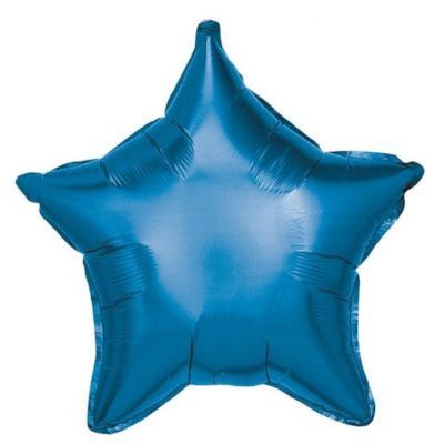 Balão Metalizado Estrela Estrela Cyan 18'' / 45 cm - 1 unidade