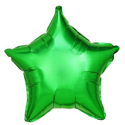 Balão Metalizado Estrela Liso Verde Bandeira 18'' / 45 cm - 1 unidade