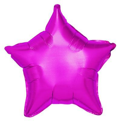 Balão Metalizado Estrela Liso Pink 18'' / 45 cm - 1 unidade