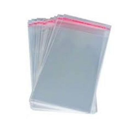 Saco Plástico Adesivado Transparente - 100 unidades