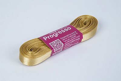 Fita Cetim Simples CF002 10 mm Cor 228 Ouro - 01 Rolo 10 metros