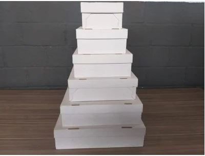 Caixa papelão para bolos tampa e fundo N.5 (42 x 35 x 12 ) - 10 unidades