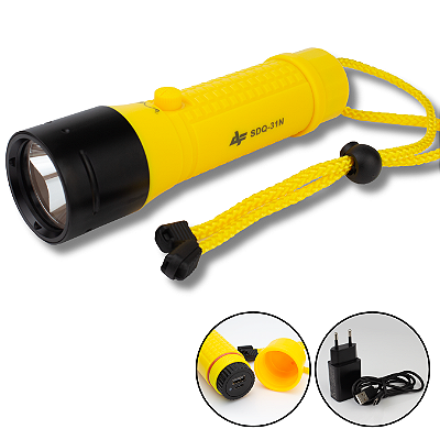 Lanterna Albatroz Para Mergulho SDQ-31N - 400m Led Branco