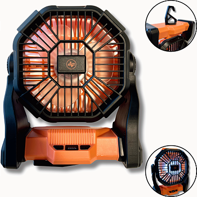Ventilador Portátil Albatroz x23 c/ LED - Recarregável
