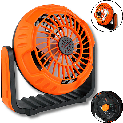 Ventilador Portátil Albatroz x60 360º c/ LED - Recarregável