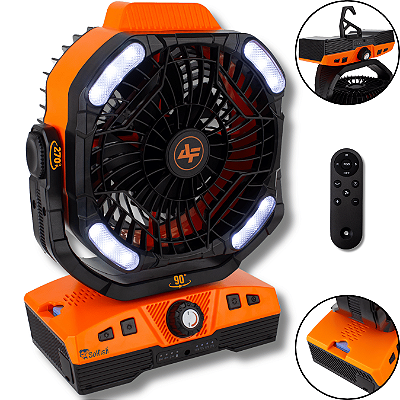 Ventilador Portátil Albatroz x26A c/ Controle Remoto- Recarregável