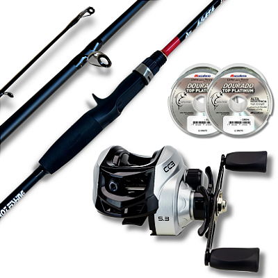 Kit Vara Agata 1,80m 12lbs + Carretilha CC3 3r