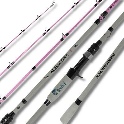 Vara Albatroz Albacora 2,10m 50lbs Rosa - Para Carretilha