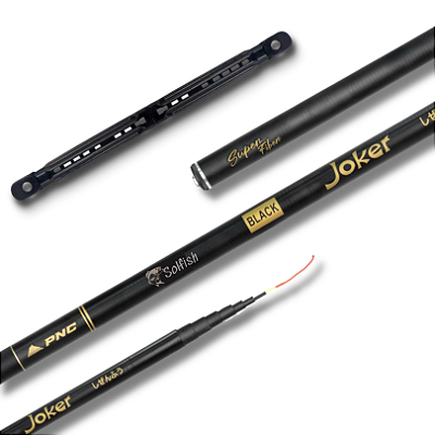 Vara Telescopica PNC Joker Black - Fibra de Vidro