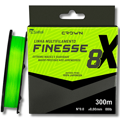 Linha Crown Multifilamento 8x Finesse 300m Verde Limão
