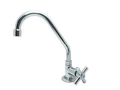 Torneira Cozinha Mesa/Bancada Metal Bica Móvel 1168 C31 1/4 Volta