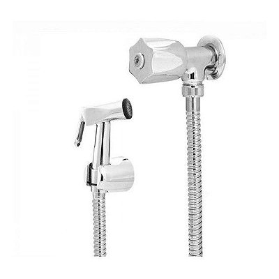 Ducha Higiênica Banheiro Gatilho Metal Cromado ¼ Volta C50 Luxo