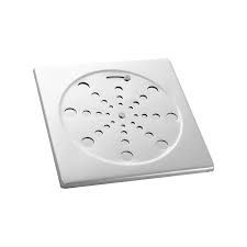 Ralo Grelha Tampa Inox Quadrada Cromada 10 x 10 Cm Sem Caixilho Para Banheiro Áreas Externas