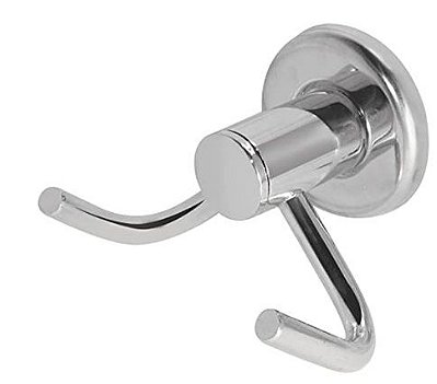 Porta Toalha Rosto Duplo Gancho Cabide Aço Inox