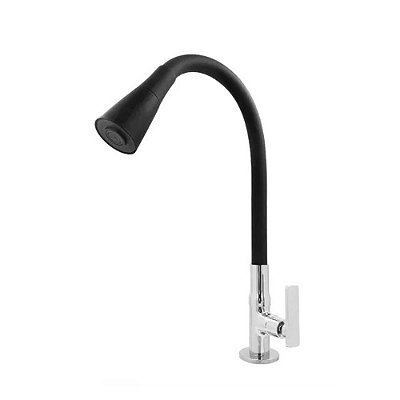 Torneira Gourmet Preta Luxo Cônico Bancada 2 Jatos