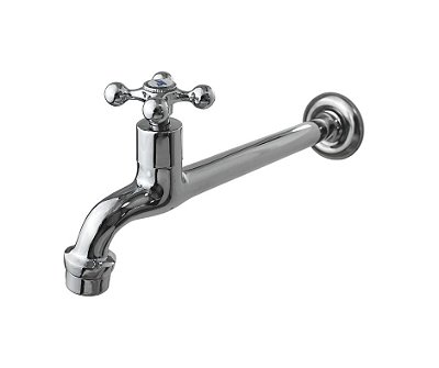 Torneira Para Cozinha Pia Tanque Reta Em Metal Econômica Com Arejador 18 Cm