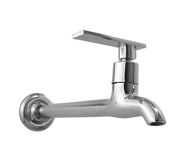 Torneira Cozinha Pia Parede Reta Metal Longa 18 Cm Acionamento 1/4 Volta Luxo