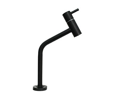 Torneira Link Preta Inox para Cuba – Bica Baixa 45° - Design Slim Black Fosco