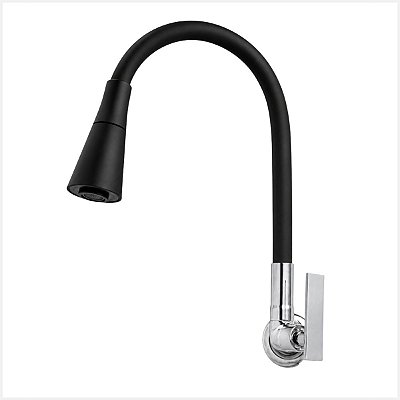 Torneira de Pia de Cozinha Gourmet Parede Tubo Flexível 2 Jatos