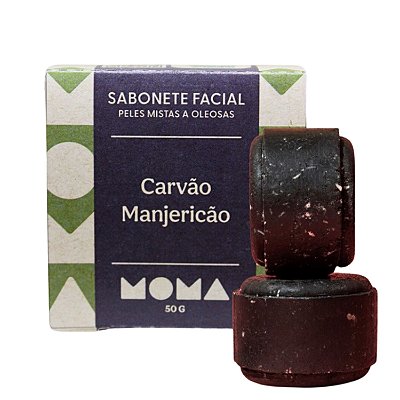 Sabonete Facial de Carvão e Manjericão – Peles Mistas a Oleosas 50g