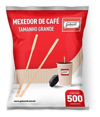 Mexedor / Palheta De Madeira Para Café 15cm Pacote 500 Unid