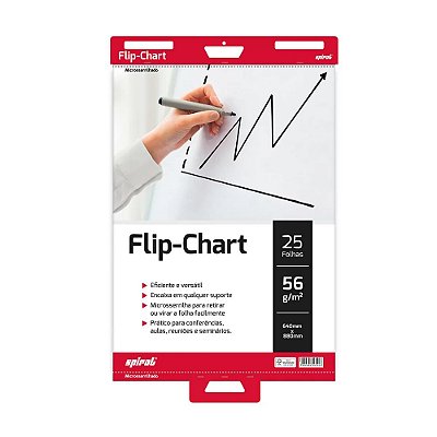 Bloco flip chart 56gr 64x88cm C50 fls Spiral