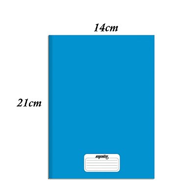 Caderno Brochura Capa Dura Azul 14x21 96 Folhas