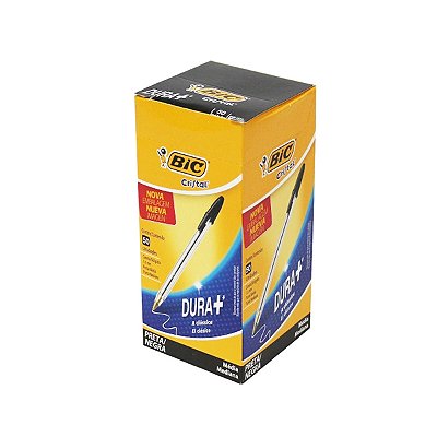 Caixa Caneta Bic Crista 1.0 Média Preta