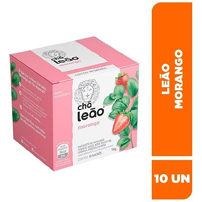 Chá Leão Morango Em Sachê 20 g 10 U